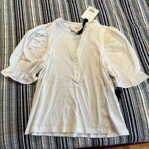 White Puff Sleeve Blouse